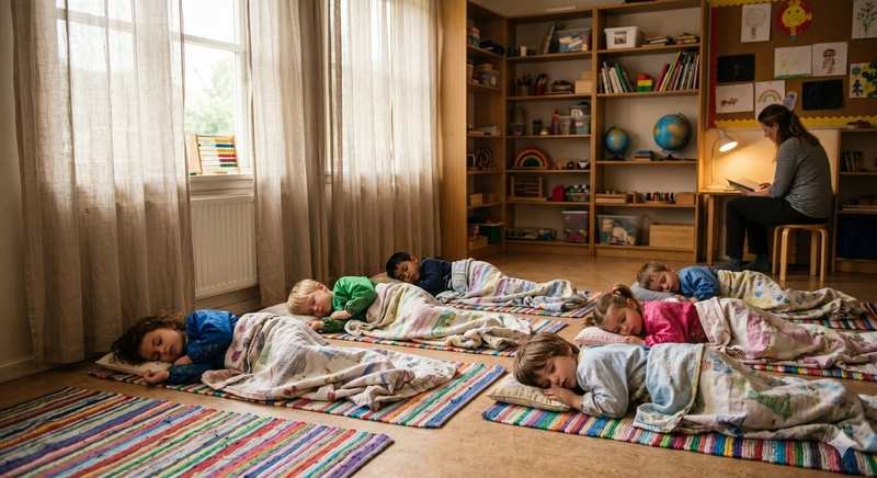 Children napping peacefully during rest time